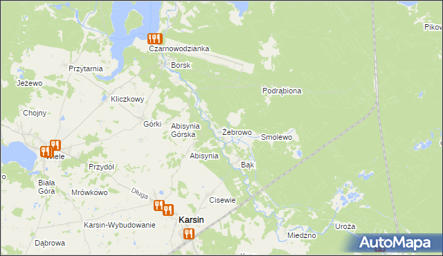 mapa Żebrowo, Żebrowo na mapie Targeo