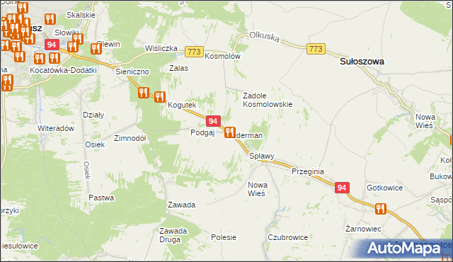 mapa Zederman, Zederman na mapie Targeo