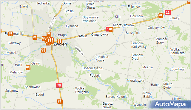 mapa Zielonka Nowa, Zielonka Nowa na mapie Targeo