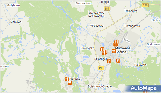 mapa Złotoryjsko, Złotoryjsko na mapie Targeo