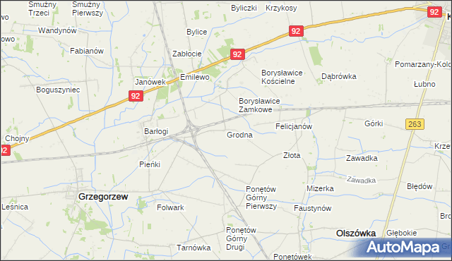 mapa Grodna, Grodna na mapie Targeo
