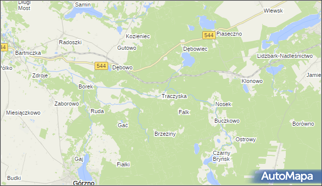 mapa Traczyska, Traczyska na mapie Targeo