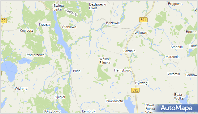 mapa Wólka Pilecka, Wólka Pilecka na mapie Targeo