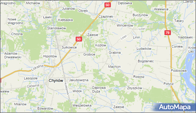 mapa Adamów Rososki, Adamów Rososki na mapie Targeo