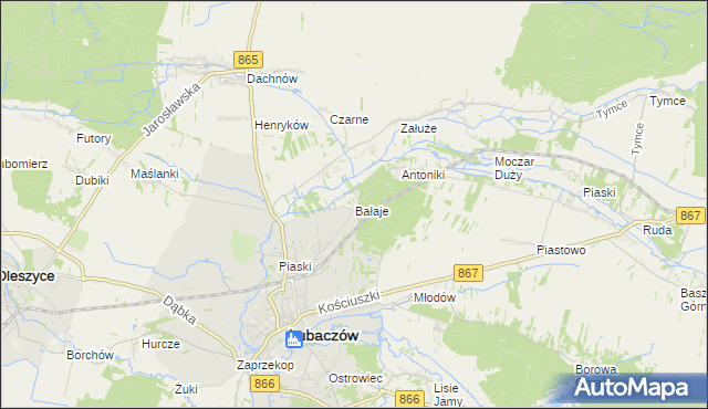 mapa Bałaje, Bałaje na mapie Targeo