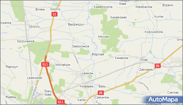 mapa Biłgoraje, Biłgoraje na mapie Targeo