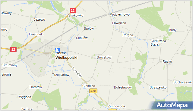 mapa Bruczków, Bruczków na mapie Targeo