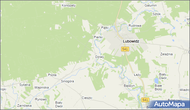 mapa Dziwy, Dziwy na mapie Targeo