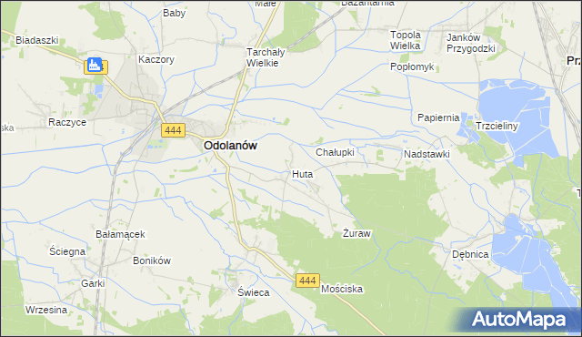 mapa Huta gmina Odolanów, Huta gmina Odolanów na mapie Targeo