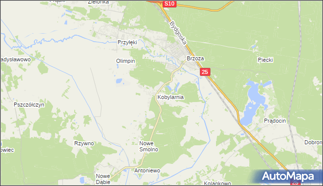 mapa Kobylarnia gmina Nowa Wieś Wielka, Kobylarnia gmina Nowa Wieś Wielka na mapie Targeo