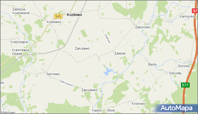 mapa Niedanowo, Niedanowo na mapie Targeo