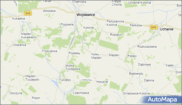 mapa Nowy Majdan, Nowy Majdan na mapie Targeo