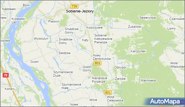 mapa Nowy Zambrzyków, Nowy Zambrzyków na mapie Targeo