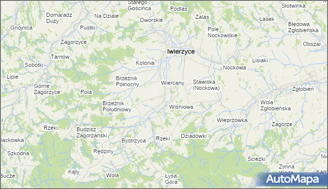 mapa Olimpów, Olimpów na mapie Targeo