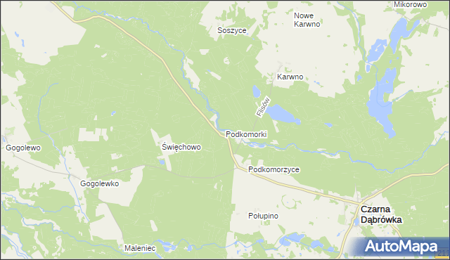 mapa Podkomorki, Podkomorki na mapie Targeo