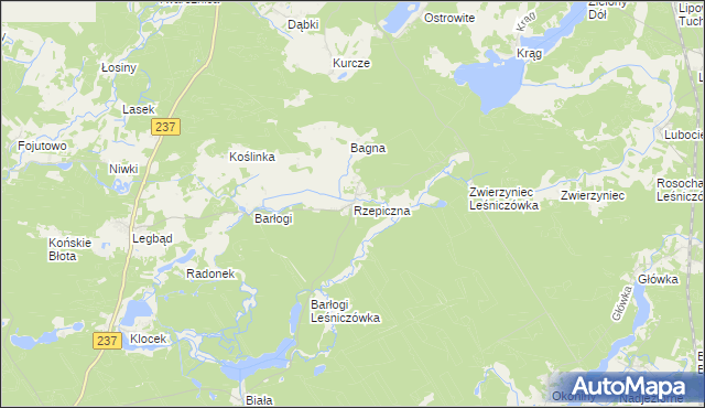 mapa Rzepiczna, Rzepiczna na mapie Targeo