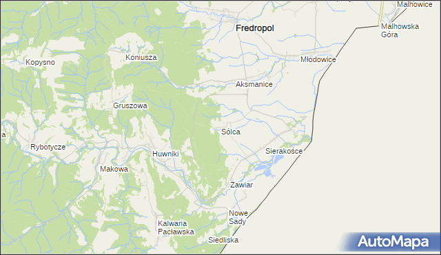 mapa Sólca, Sólca na mapie Targeo