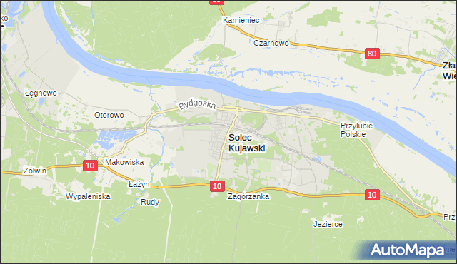 mapa Solec Kujawski, Solec Kujawski na mapie Targeo