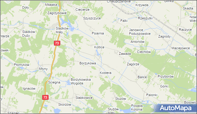 mapa Suskrajowice, Suskrajowice na mapie Targeo