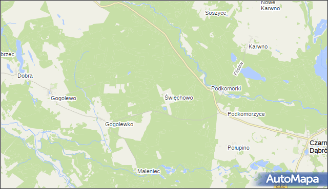 mapa Święchowo, Święchowo na mapie Targeo