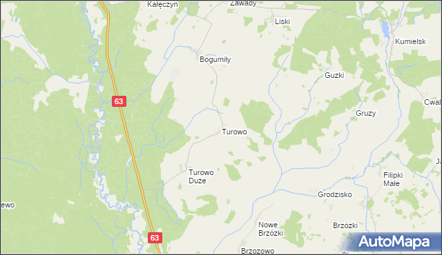 mapa Turowo gmina Pisz, Turowo gmina Pisz na mapie Targeo