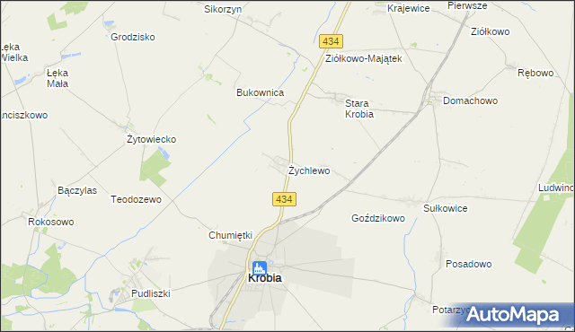 mapa Żychlewo, Żychlewo na mapie Targeo