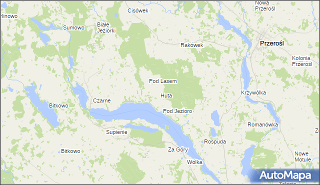 mapa Huta gmina Filipów, Huta gmina Filipów na mapie Targeo