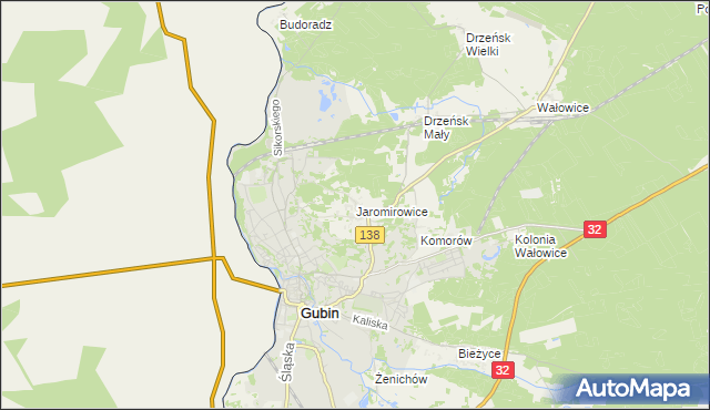 mapa Jaromirowice, Jaromirowice na mapie Targeo