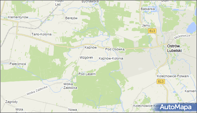mapa Kaznów-Kolonia, Kaznów-Kolonia na mapie Targeo