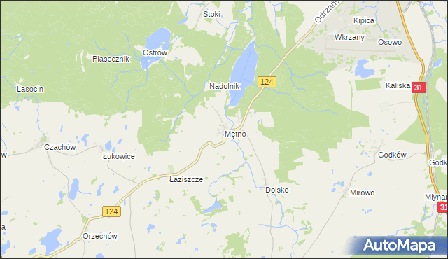 mapa Mętno, Mętno na mapie Targeo