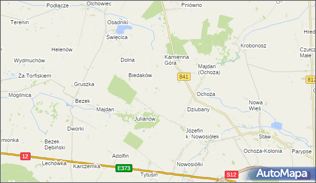 mapa Ochoża-Pniaki, Ochoża-Pniaki na mapie Targeo
