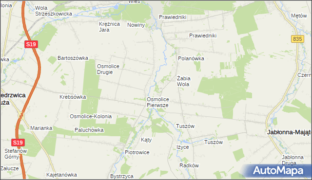 mapa Pszczela Wola, Pszczela Wola na mapie Targeo