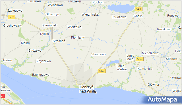 mapa Skaszewo, Skaszewo na mapie Targeo