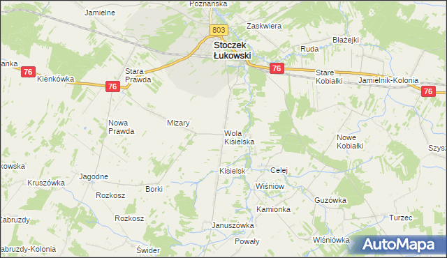 mapa Wola Kisielska, Wola Kisielska na mapie Targeo