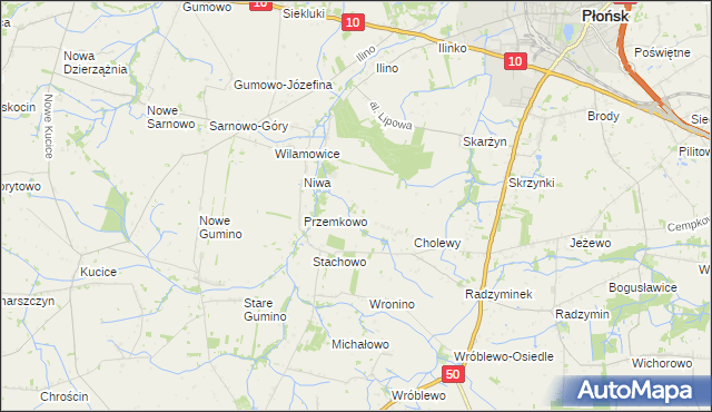 mapa Wroninko, Wroninko na mapie Targeo