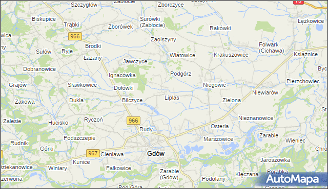 mapa Liplas, Liplas na mapie Targeo