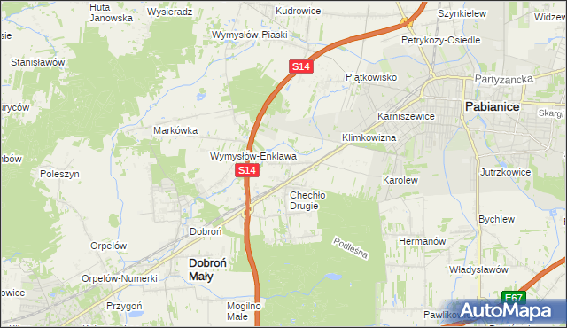 mapa Chechło Pierwsze, Chechło Pierwsze na mapie Targeo