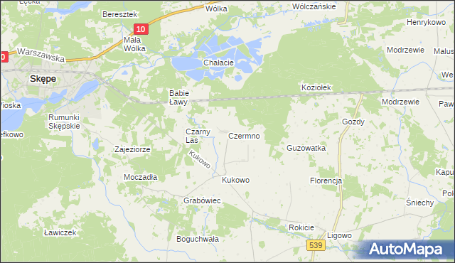 mapa Czermno gmina Skępe, Czermno gmina Skępe na mapie Targeo