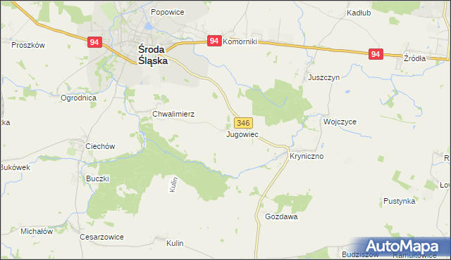 mapa Jugowiec, Jugowiec na mapie Targeo