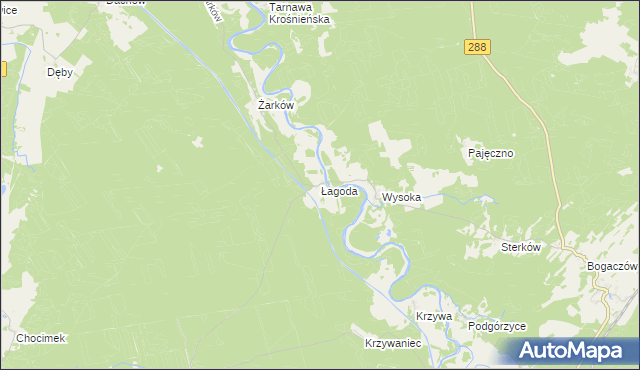 mapa Łagoda, Łagoda na mapie Targeo
