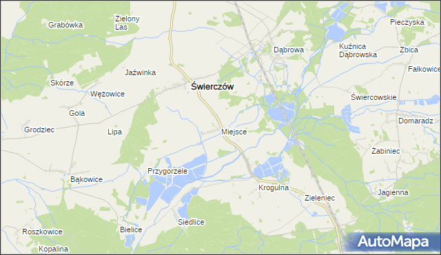 mapa Miejsce gmina Świerczów, Miejsce gmina Świerczów na mapie Targeo