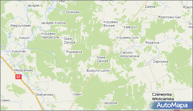 mapa Nowe Zacisze, Nowe Zacisze na mapie Targeo