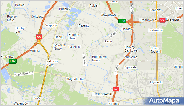 mapa Podolszyn, Podolszyn na mapie Targeo