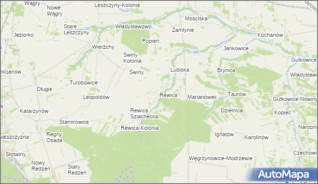 mapa Rewica, Rewica na mapie Targeo