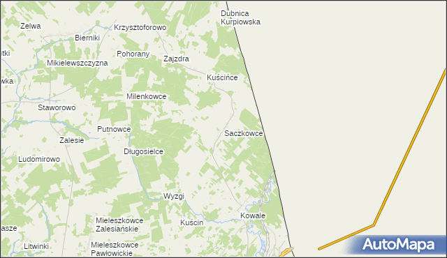 mapa Saczkowce, Saczkowce na mapie Targeo