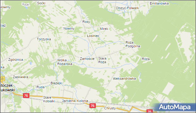 mapa Stara Róża, Stara Róża na mapie Targeo