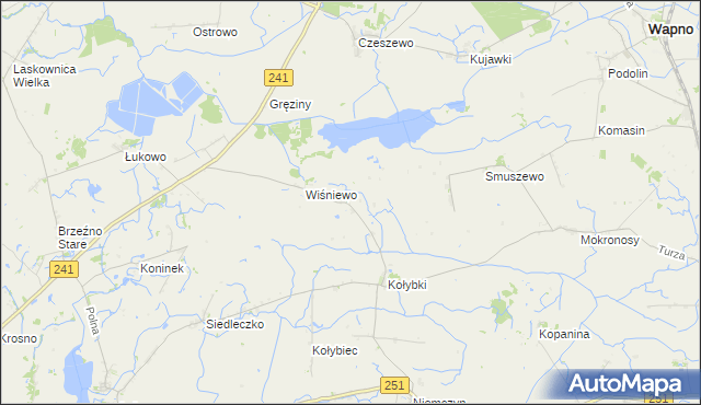 mapa Wiśniewko gmina Damasławek, Wiśniewko gmina Damasławek na mapie Targeo