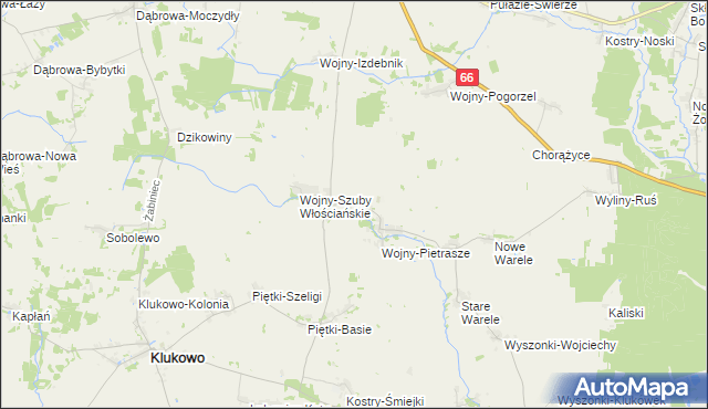 mapa Wojny-Szuby Szlacheckie, Wojny-Szuby Szlacheckie na mapie Targeo