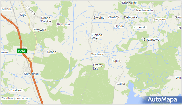 mapa Wydawy gmina Rawicz, Wydawy gmina Rawicz na mapie Targeo