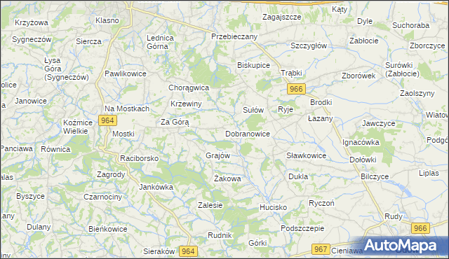 mapa Dobranowice gmina Wieliczka, Dobranowice gmina Wieliczka na mapie Targeo